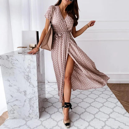 Eliza™ | Elegancka sukienka maxi w kropki