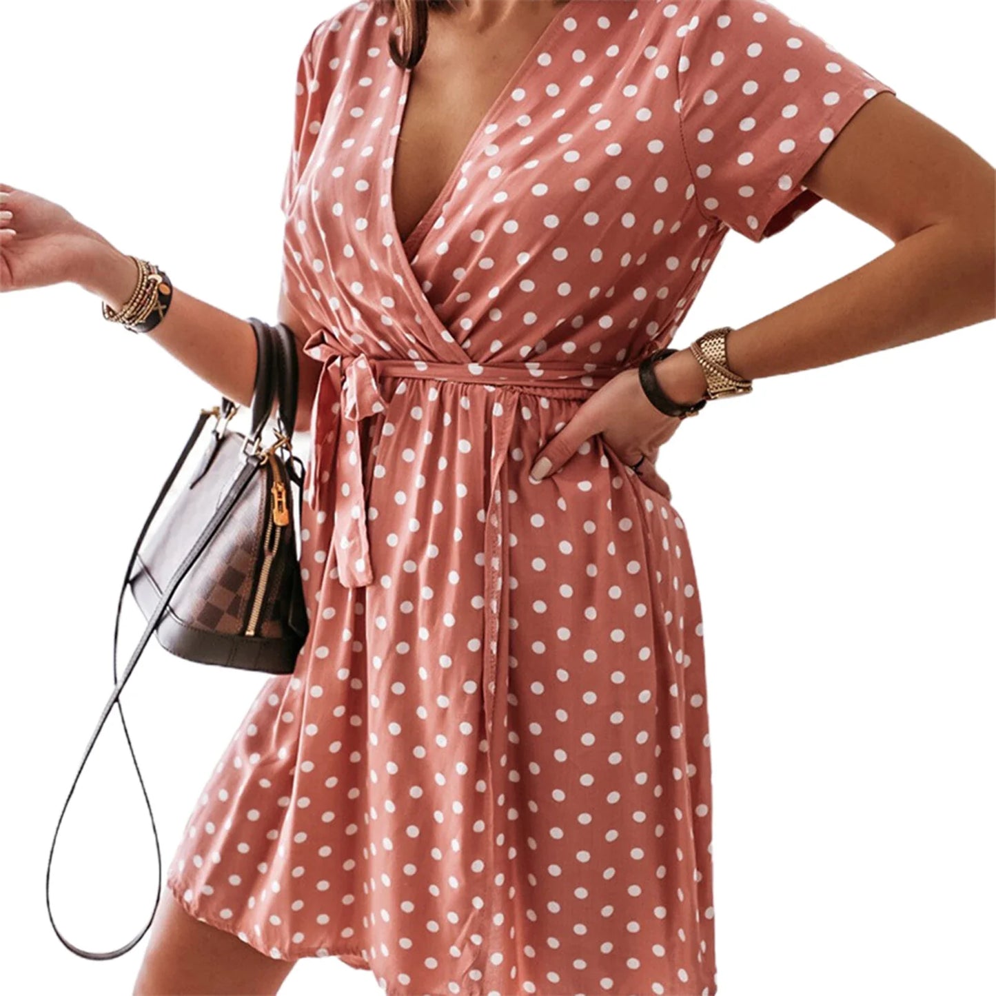 Eliza™ | Elegancka sukienka maxi w kropki