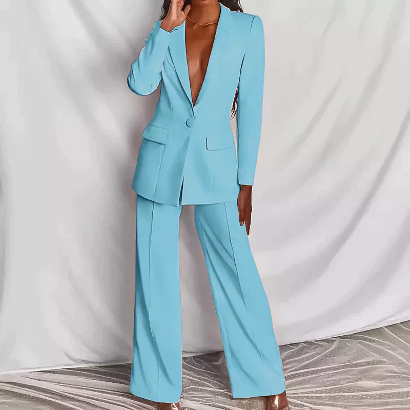 Jesika - Stylowy zestaw składający się z eleganckiego żakietu i eleganckich spodni