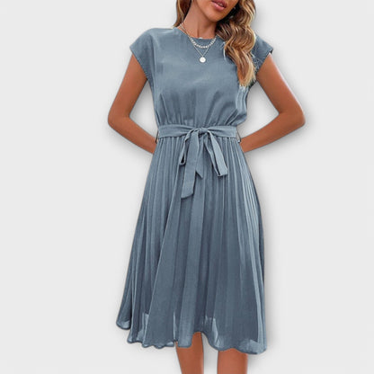 Claire - Krótki rękaw, plisowana, casualowa mini sukienka