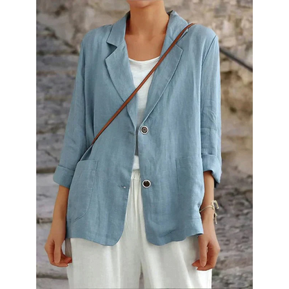 Esmée | Lnian blazer damski