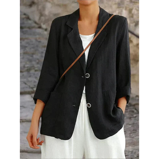 Esmée | Lnian blazer damski