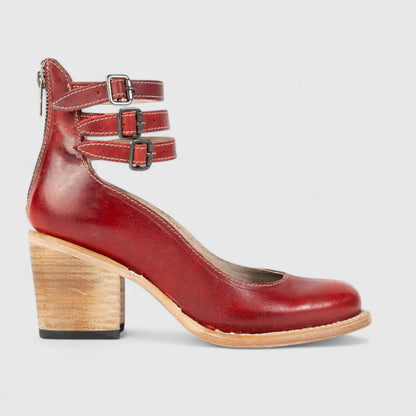 Eleanor | Wygodne, ortopedyczne szpilki vintage z paskiem na kostkę
