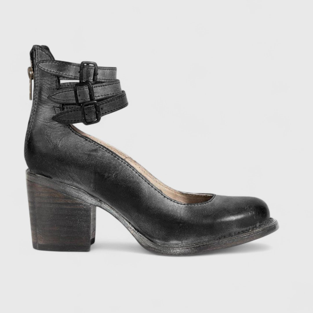 Eleanor | Wygodne, ortopedyczne szpilki vintage z paskiem na kostkę