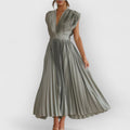 Vivica | Sukienka maxi premium z weluru