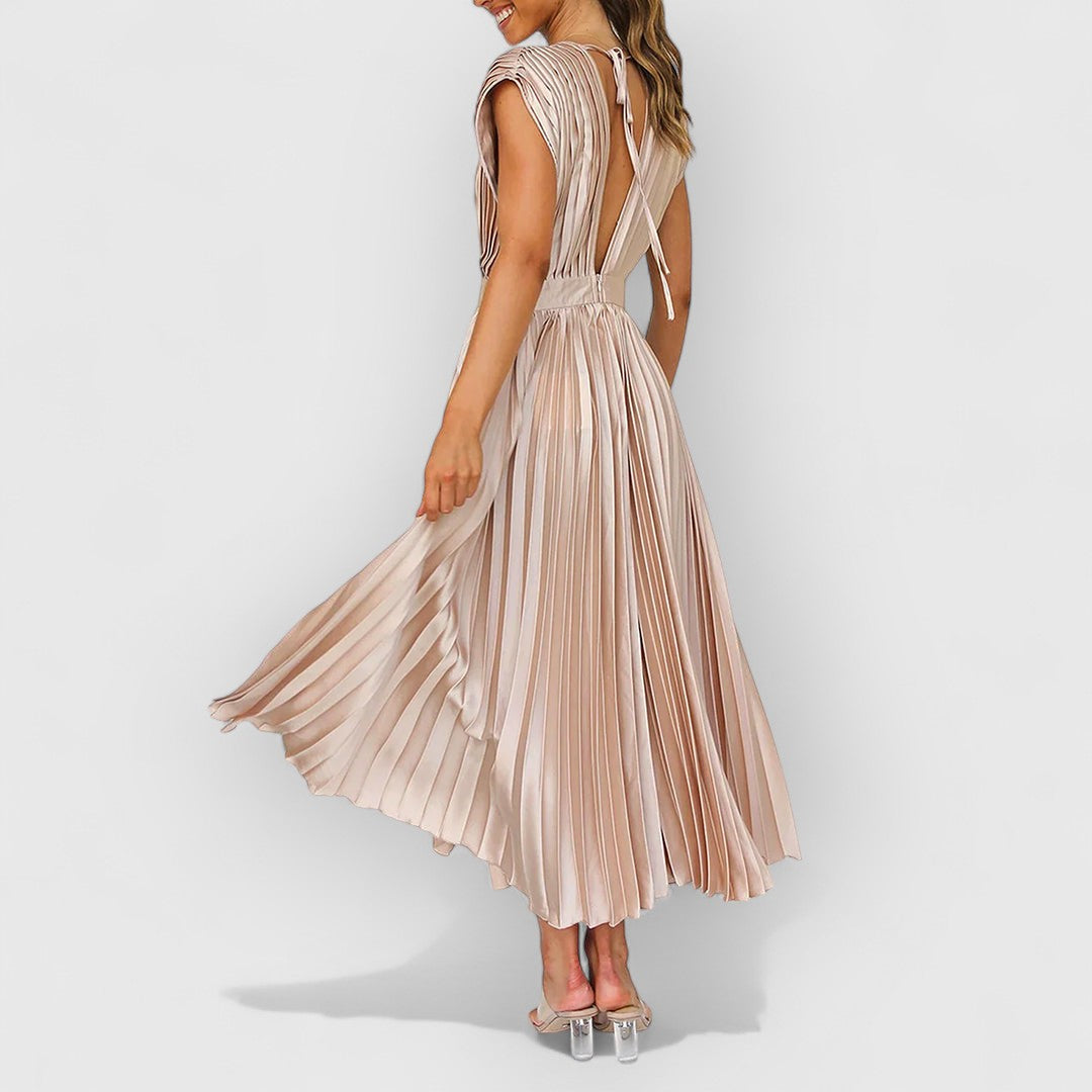 Vivica | Sukienka maxi premium z weluru