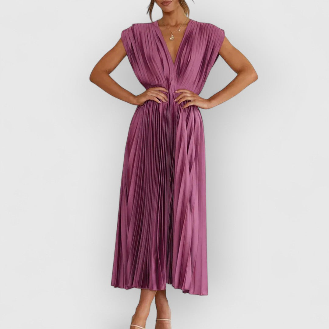 Vivica | Sukienka maxi premium z weluru