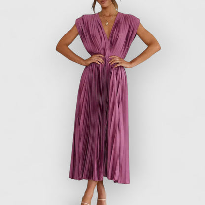 Vivica | Sukienka maxi premium z weluru
