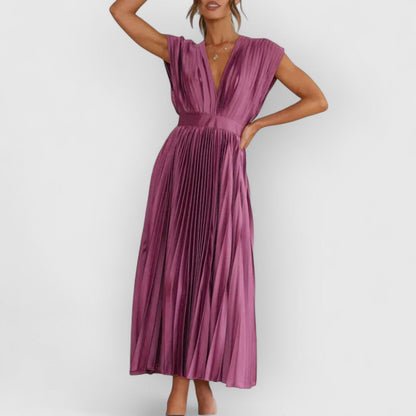 Vivica | Sukienka maxi premium z weluru