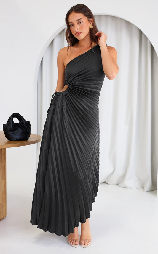 Rochelle - Czarne Maxi Sukienka