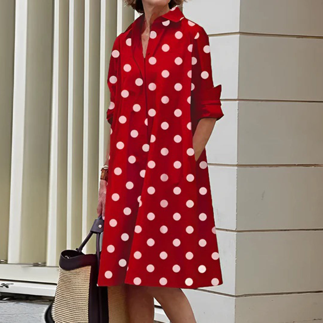Charlotte - Sukienka z eleganckimi długimi rękawami.