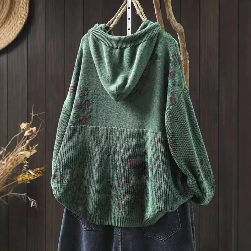 Thea | Miękka Dziana Bluza z Kapturem