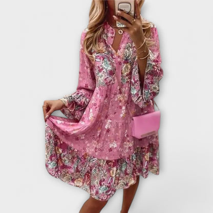Valer - Letnia Sukienka Boho w Kształcie A