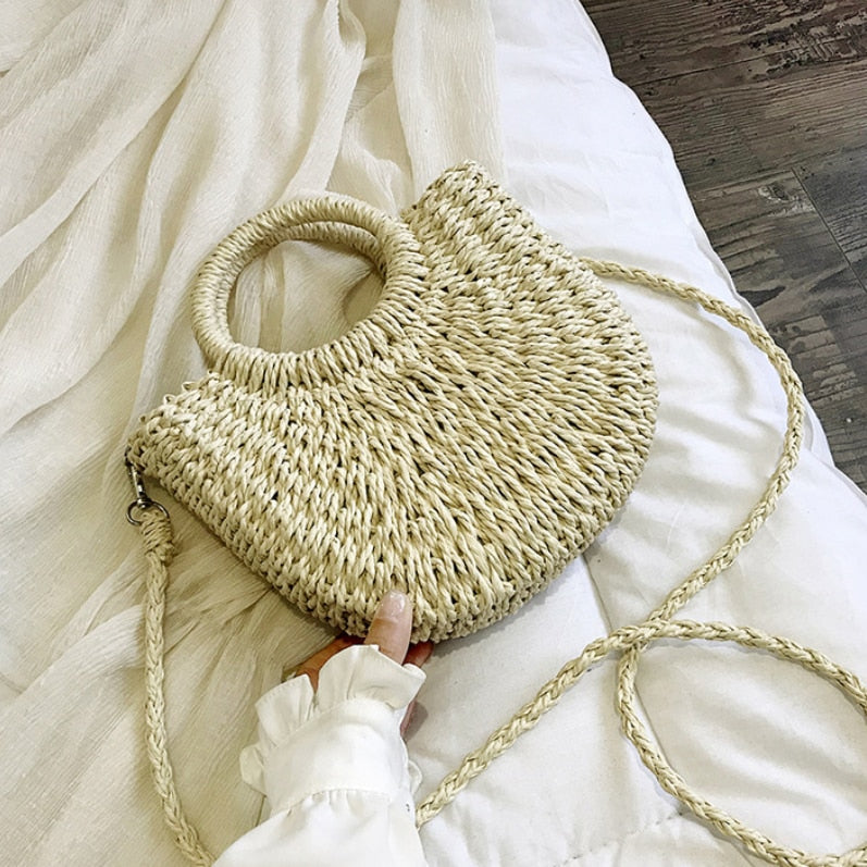 Vardi Dante™ Romy Rieten Torba na Ramię | Letnia i elegancka torba dla kobiet