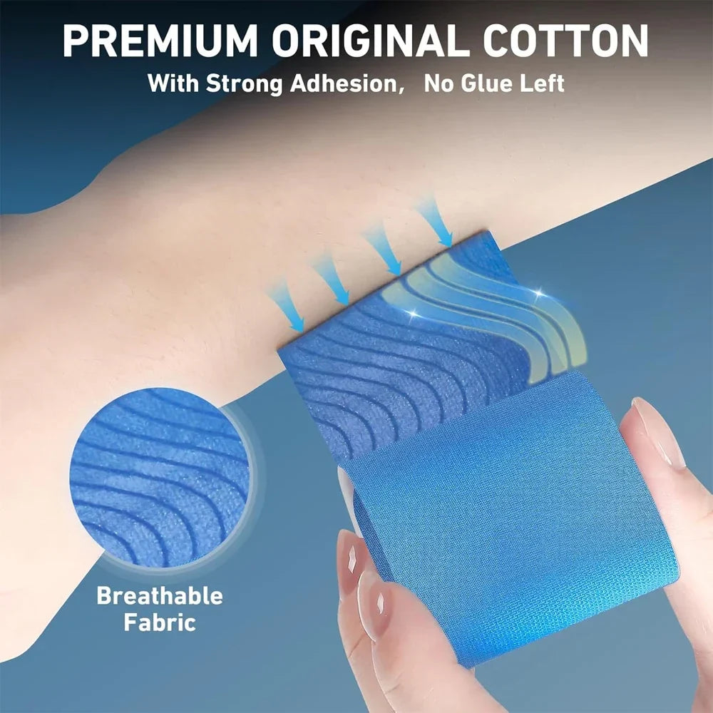 Taśma Kinesjologiczna w Precyzyjnych Cięciach do Wsparcia Mięśni i Łagodzenia Bólu – Elastyczna i Wodoodporna Taśma Sportowa