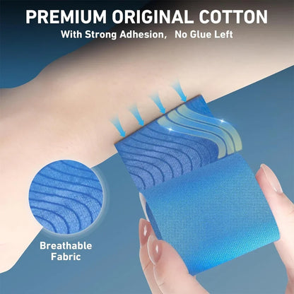 Taśma Kinesjologiczna w Precyzyjnych Cięciach do Wsparcia Mięśni i Łagodzenia Bólu – Elastyczna i Wodoodporna Taśma Sportowa