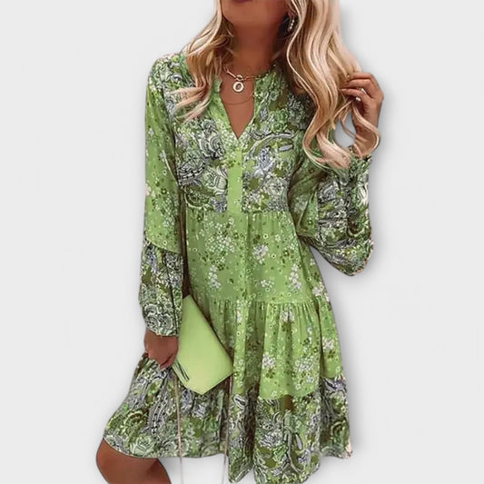 Valer - Letnia Sukienka Boho w Kształcie A