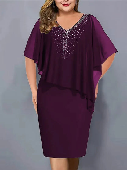 Beate™ | Elegancka Sukienka z Kaskadowymi Klejnotami