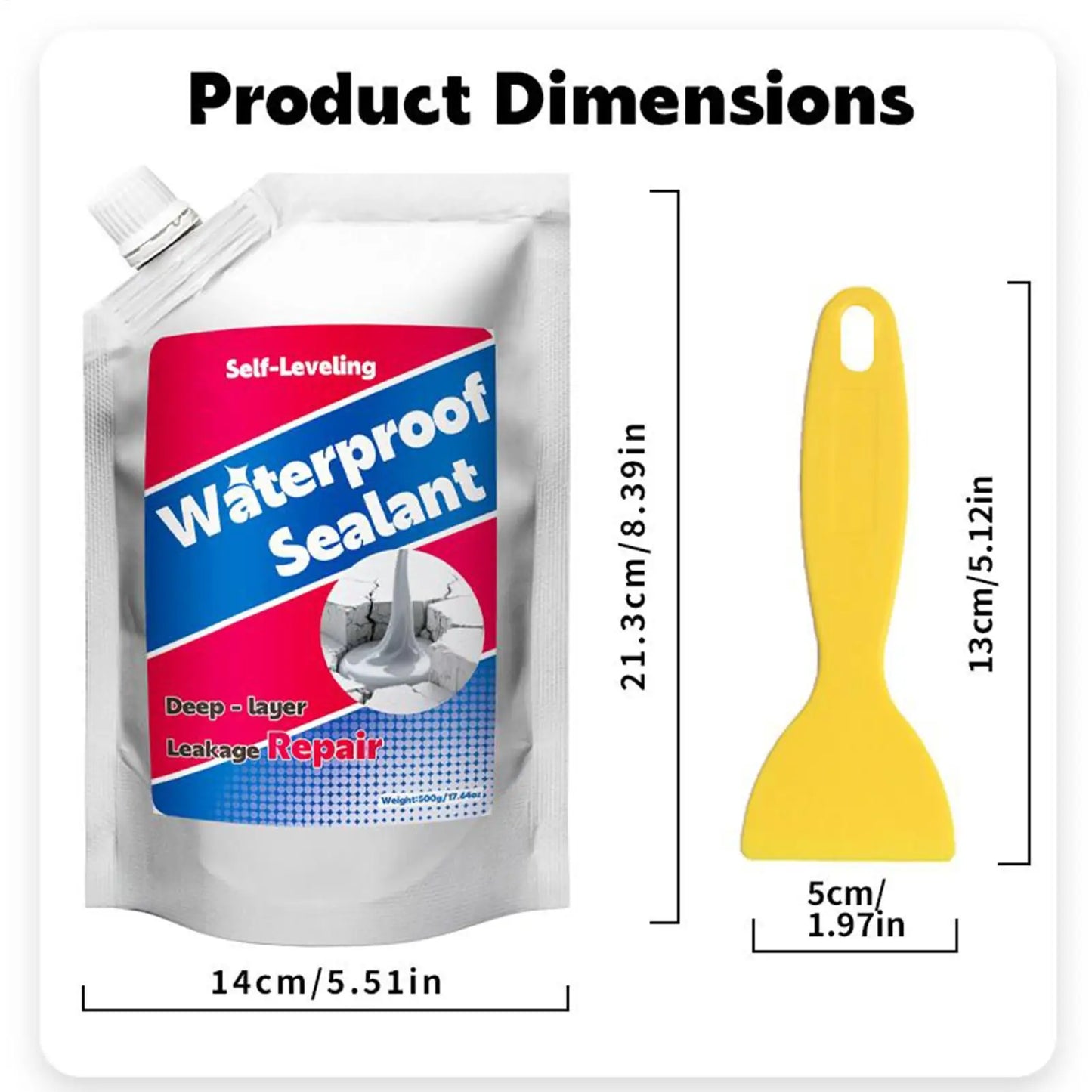 Wodoodporny klej do wypełniania pęknięć i szwów z szpachelką