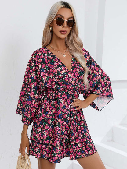 Jaimie - Rozkloszowana Mini Sukienka