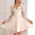 Emilia™ | Sukienka z haftem kwiatowym z chiffon