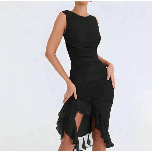 Fenna - Elegancka sukienka bodycon z falbanami