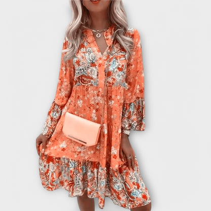 Valer - Letnia Sukienka Boho w Kształcie A