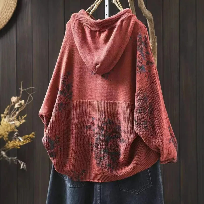 Thea | Miękka Dziana Bluza z Kapturem