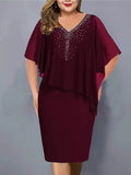 Beate™ | Elegancka Sukienka z Kaskadowymi Klejnotami