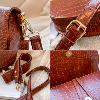 Torba Chelsey Crossbody | Stylowa torba z krokodylowym wzorem