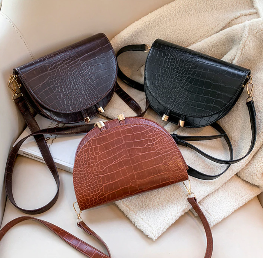 Torba Chelsey Crossbody | Stylowa torba z krokodylowym wzorem