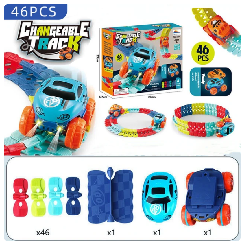 TrackMaster™ - Zbuduj dzikie tory wyścigowe, które łamią grawitację (50% ZNIŻKI)