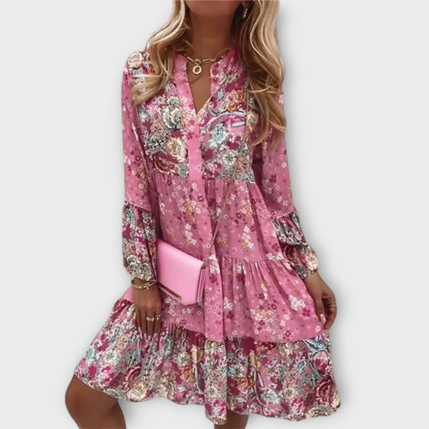 Valer - Letnia Sukienka Boho w Kształcie A