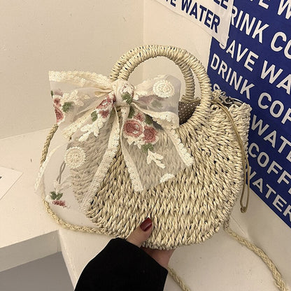 Vardi Dante™ Romy Rieten Torba na Ramię | Letnia i elegancka torba dla kobiet
