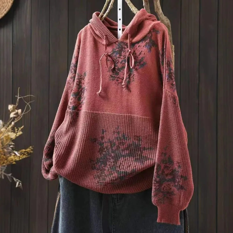 Thea | Miękka Dziana Bluza z Kapturem