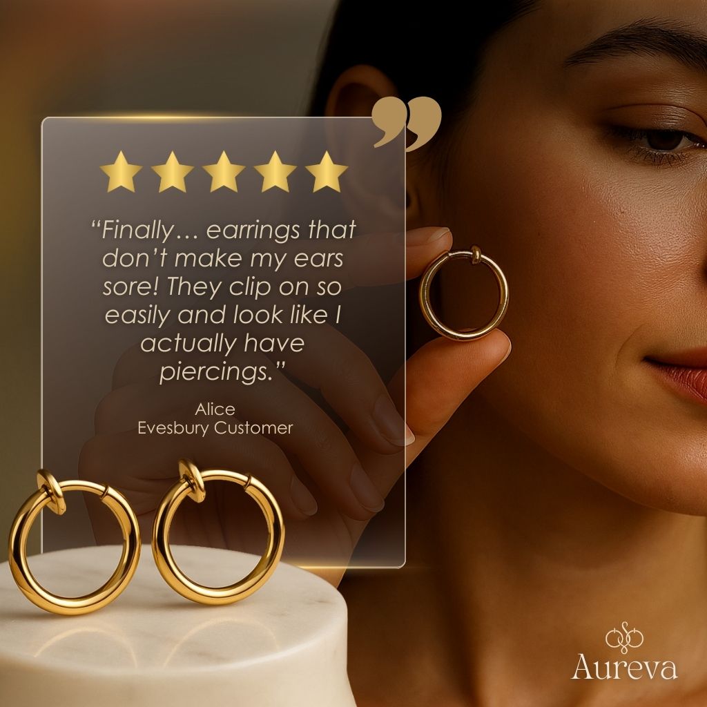 Aureva – Zwijane Kolczyki Komfortowe