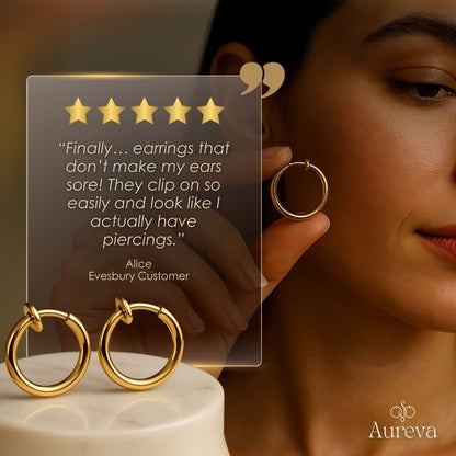 Aureva – Zwijane Kolczyki Komfortowe