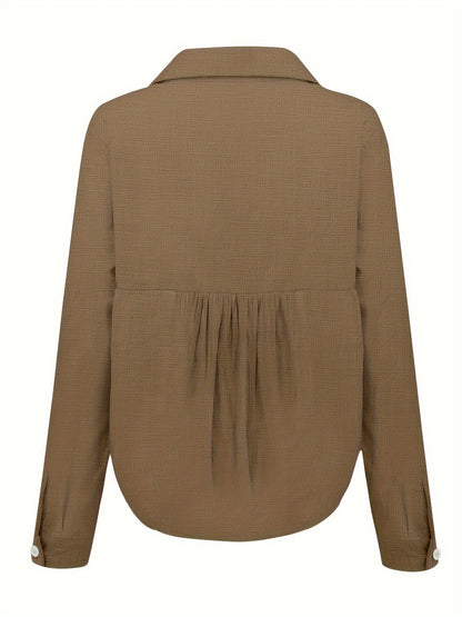 Lotte | Casual lniany shirt z długim rękawem