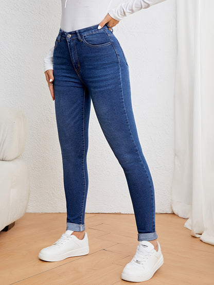 Mila | Damskie jeansy slim fit z wysokim stanem