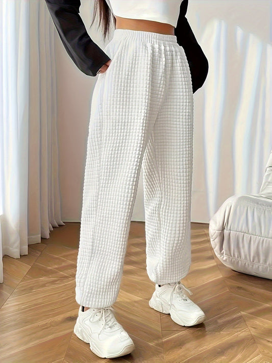 Emma | Casual wafelowe spodnie treningowe damskie