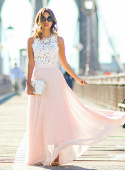 Eliana - Elegancka Biała Sukienka Maxi z Chiffonu | Ponadczasowy Styl i Romantyzm