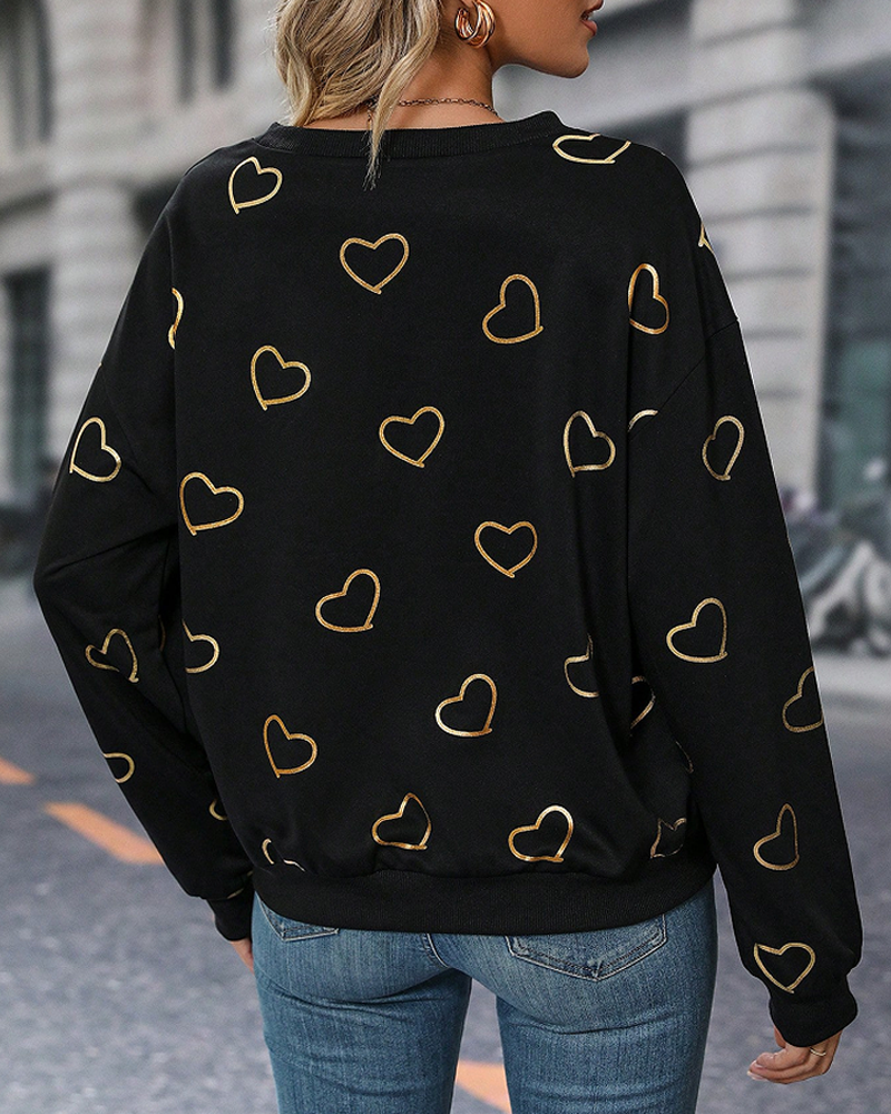 Prosta bluza z wzorem serca