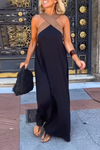 Sukienka Melina Cross Halter Neck Bez Rękawów Ze Szwem