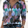 Sophie | Eleganckie biurowe casual topy z zamkiem