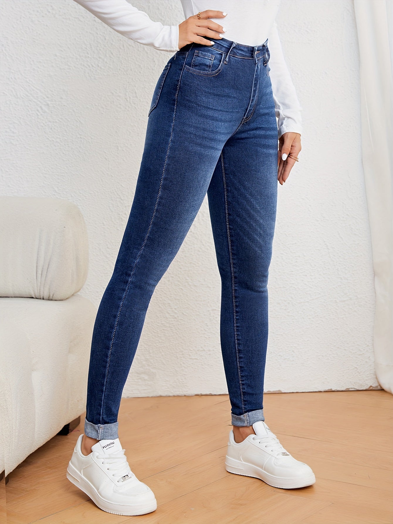 Mila | Damskie jeansy slim fit z wysokim stanem