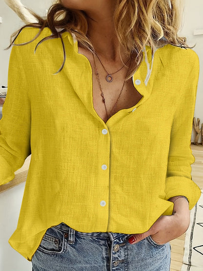 Lotte | Casual lniany shirt z długim rękawem