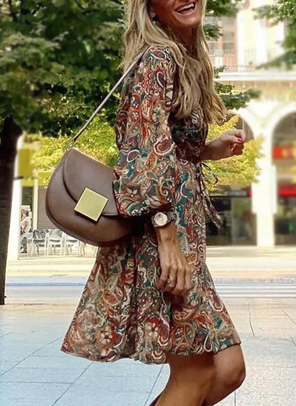 Saphira - Boho Paisley Sukienka