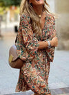Saphira - Boho Paisley Sukienka