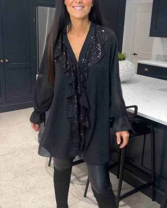 Bluzka z falbanami w eleganckim stylu
