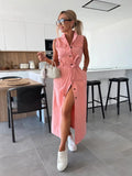 DANIËLA – WYGODNA SUKIENKA DENIM BEZ RĘKAWÓW